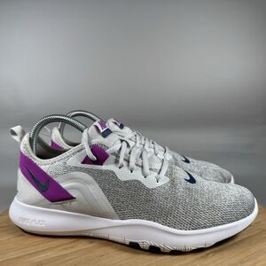 Nike‎ Flex Trainer 9 Athletic Shoes Womens 8.5 Grey Purple AQ7491-009 Running